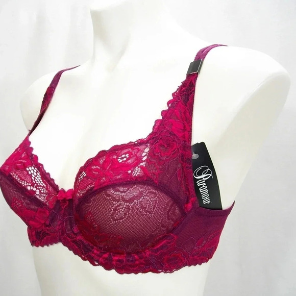 36D Paramour by Felina Madison UW Bra Grape Wine NWT - Picture 9 of 11